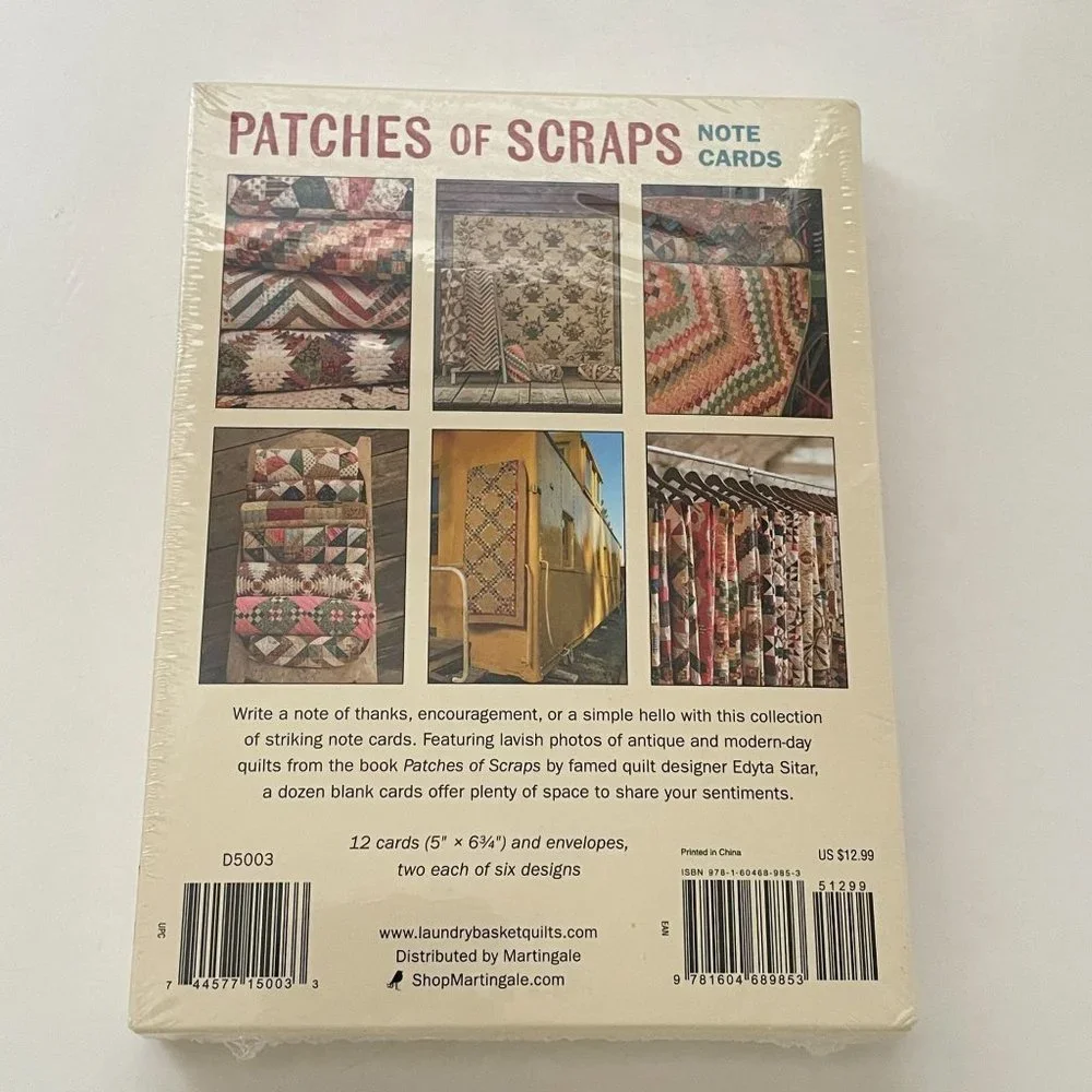 Patches of Scraps Note Cards From Edyta Sitar of Laundry Basket Quilts New